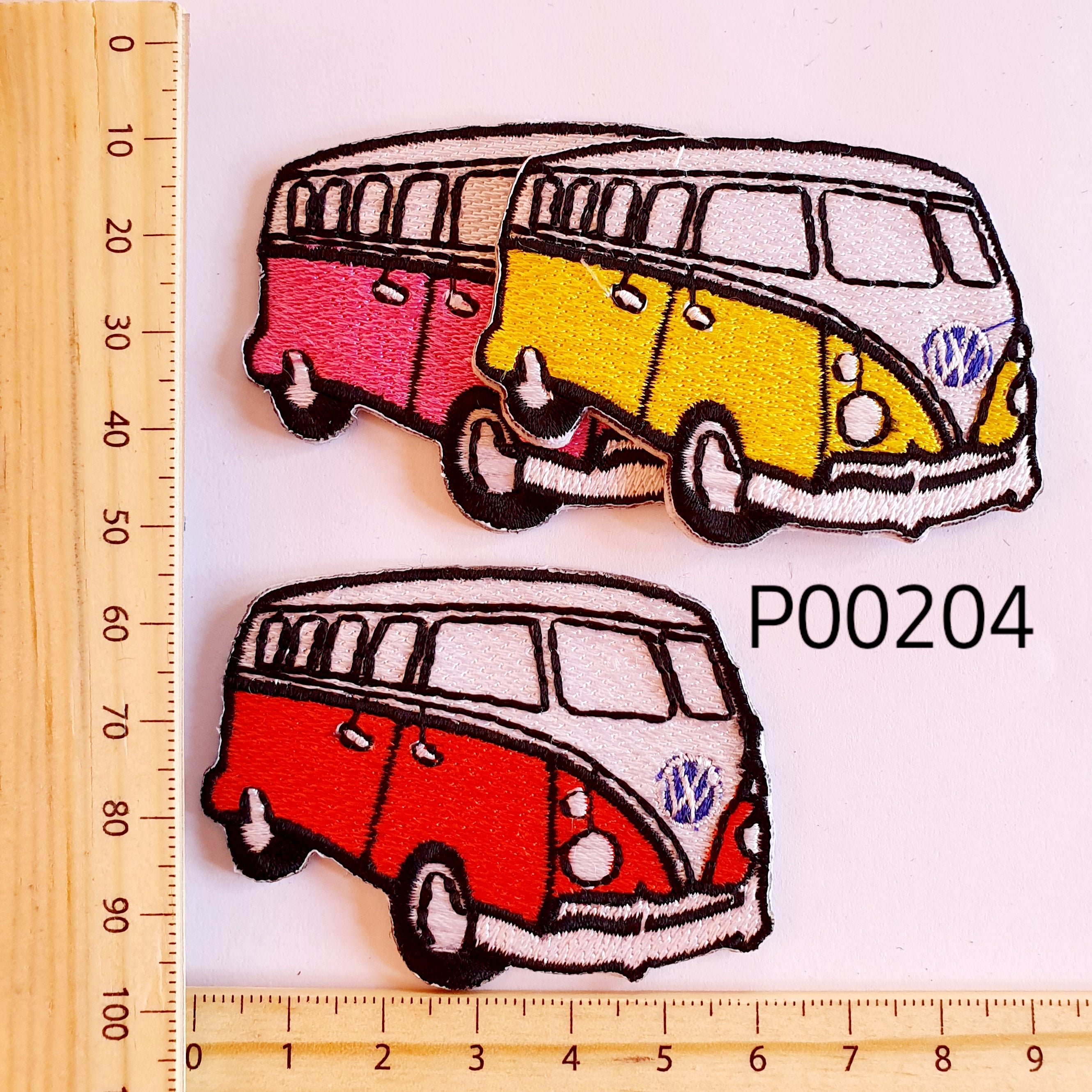 P00204 VW Kombi Medium Iron On Cloth Patch