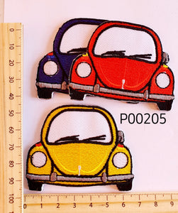 P00205 VW Beetle Front Iron On Cloth Patch