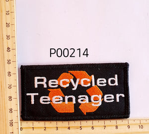 P00214 Recycled Teenager Iron On Cloth Patch