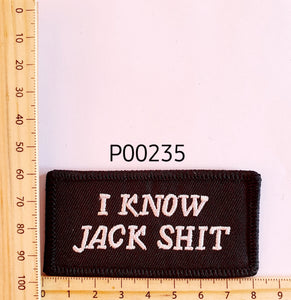 P00235 Jack Shit Cloth Patch