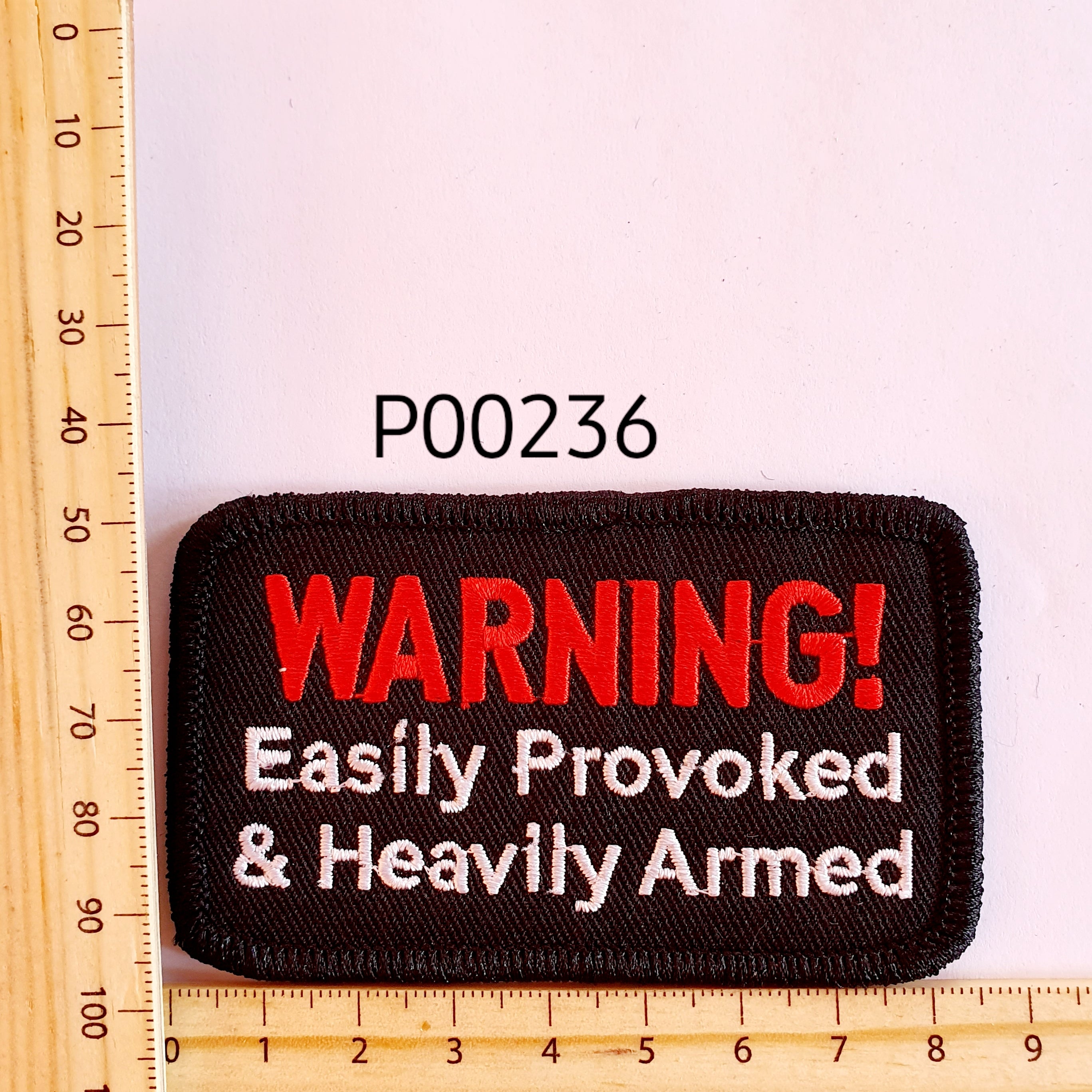 P00236 Easily Provoked Cloth Patch