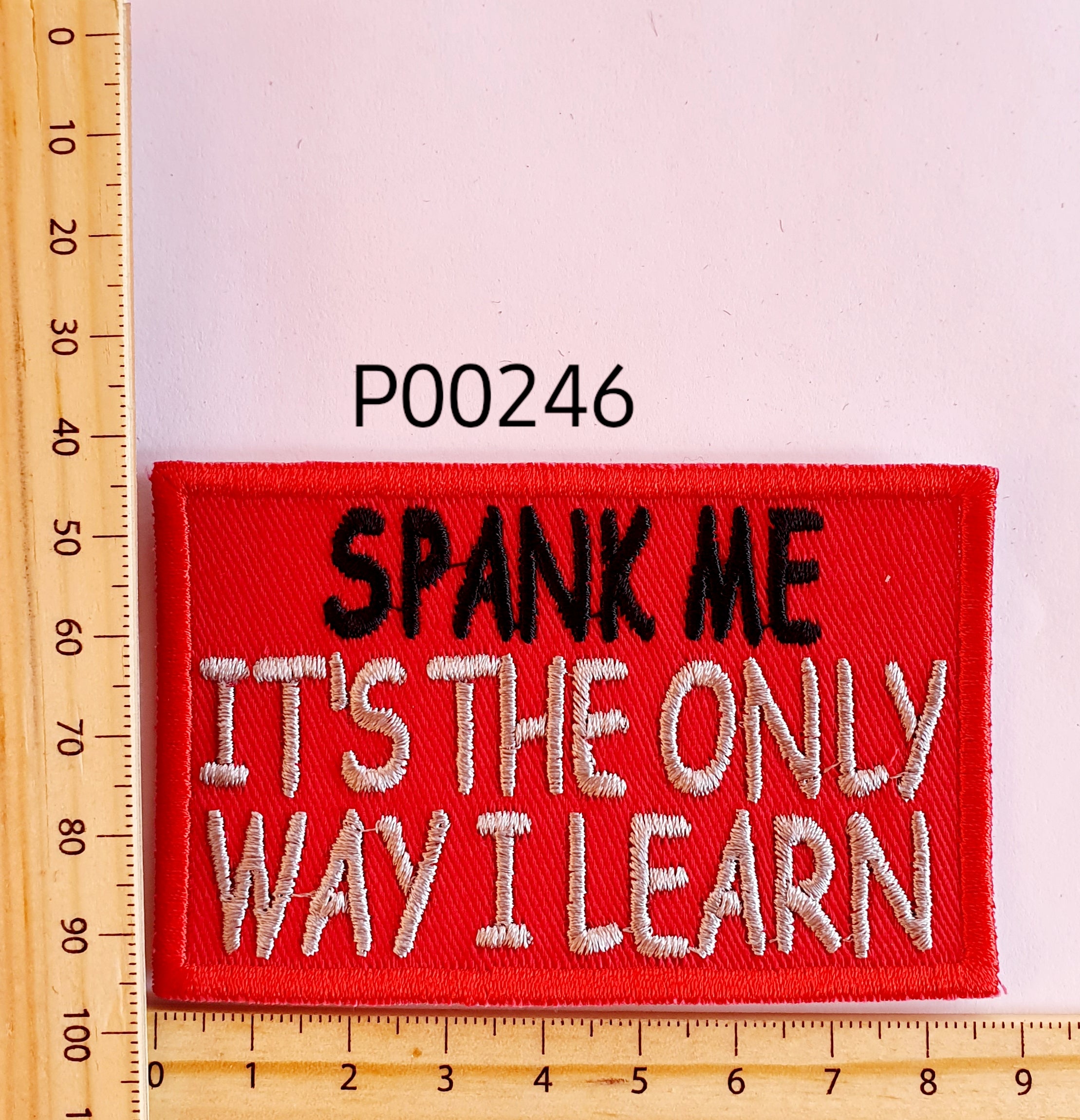 P00246 Spank Me Cloth Patch