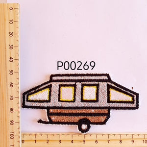 P00269 Camper Pop out Iron On Cloth Patch