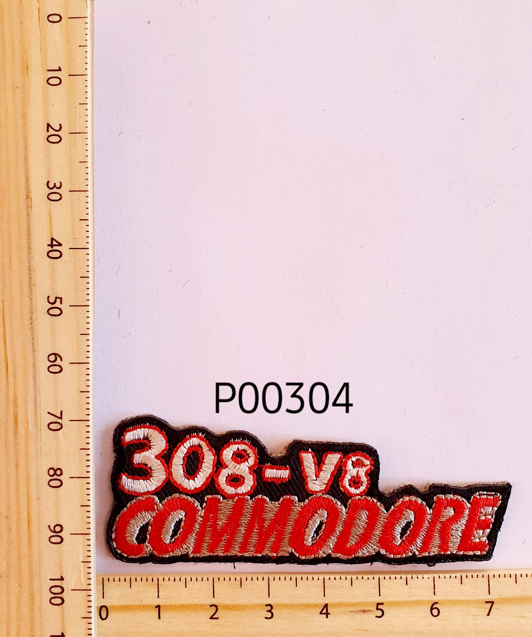 P00304 308 Commodore Iron On Cloth Patch