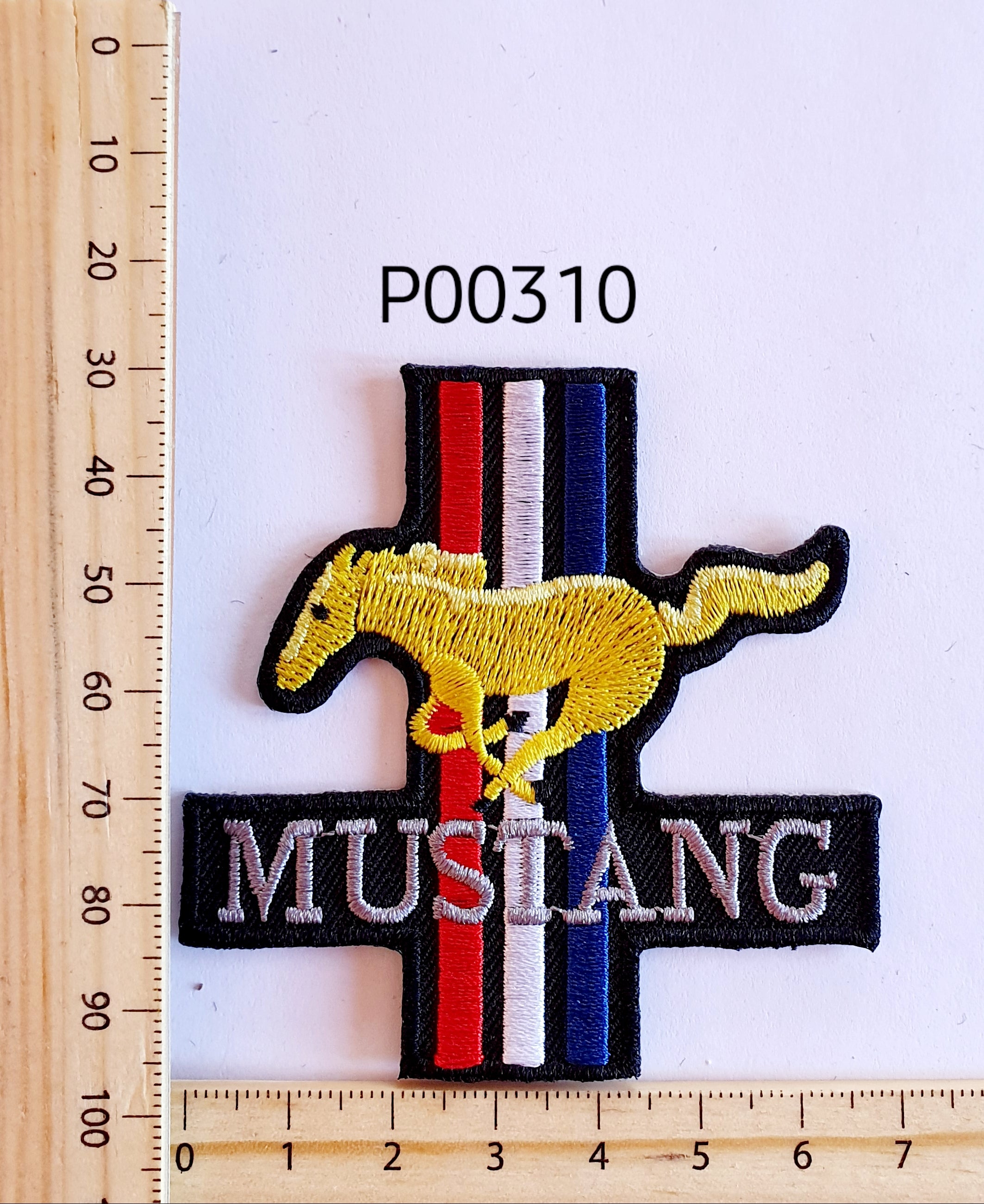 P00310 Mustang Qtr Panel Iron On Cloth Patch