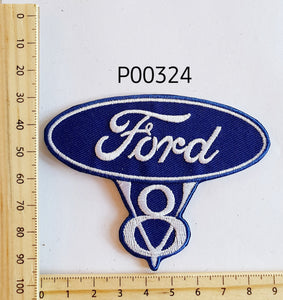 P00324 Ford V8 Iron On Cloth Patch