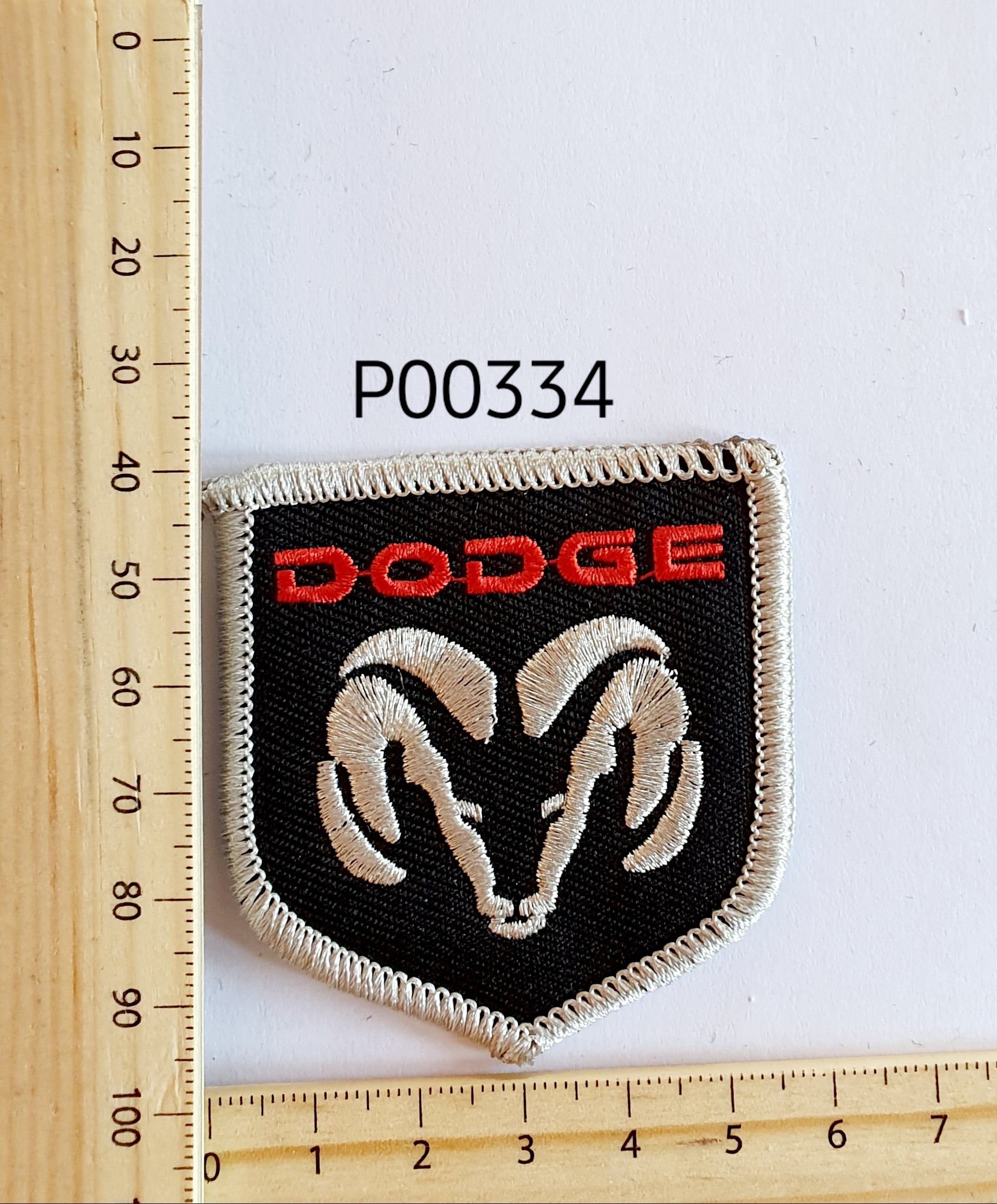 P00334 Dodge Ram Iron On Cloth Patch