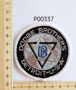 P00337 Dodge Brothers Round Iron On Cloth Patch