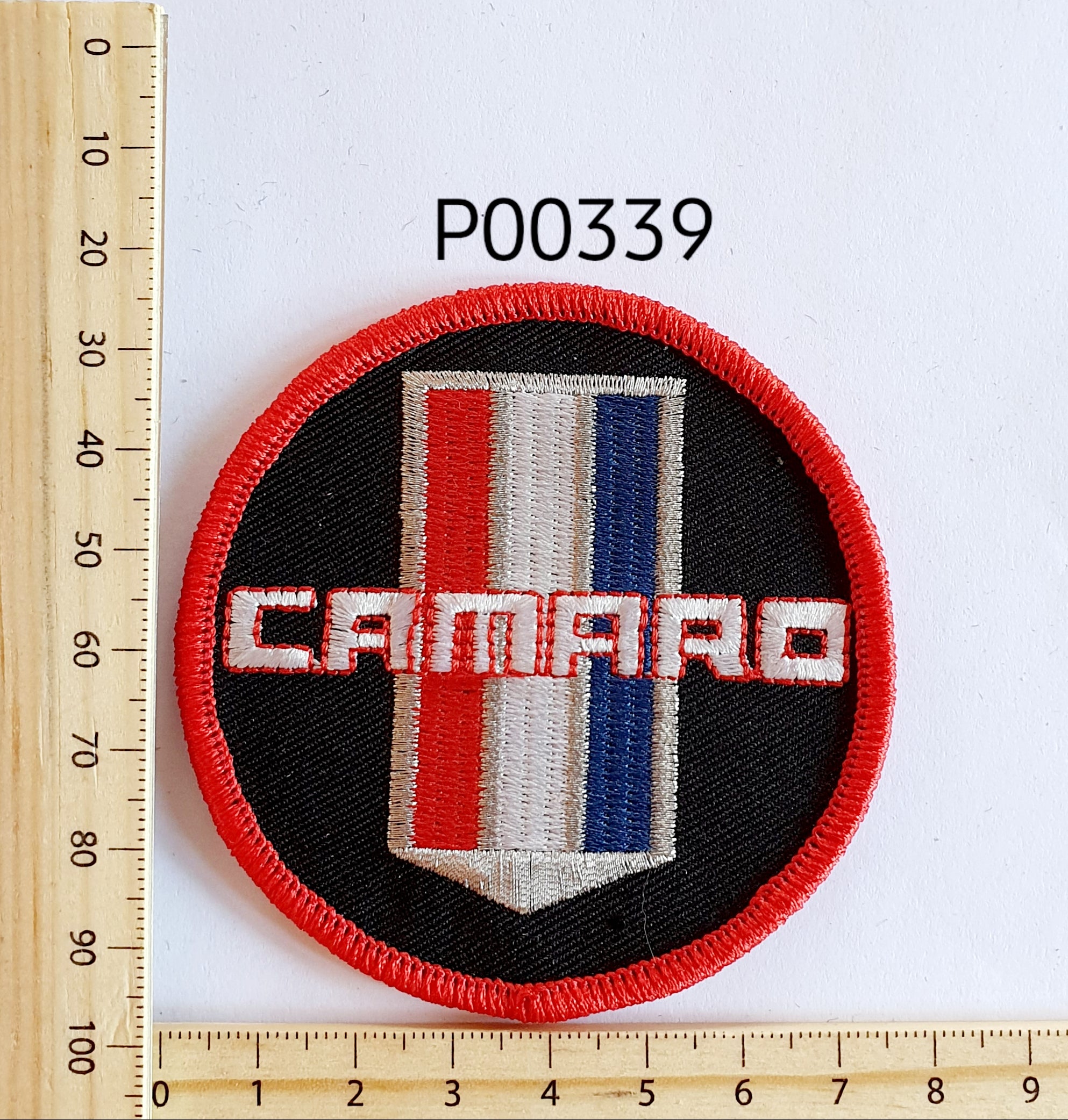 P00339 Camaro Round Iron On Cloth Patch