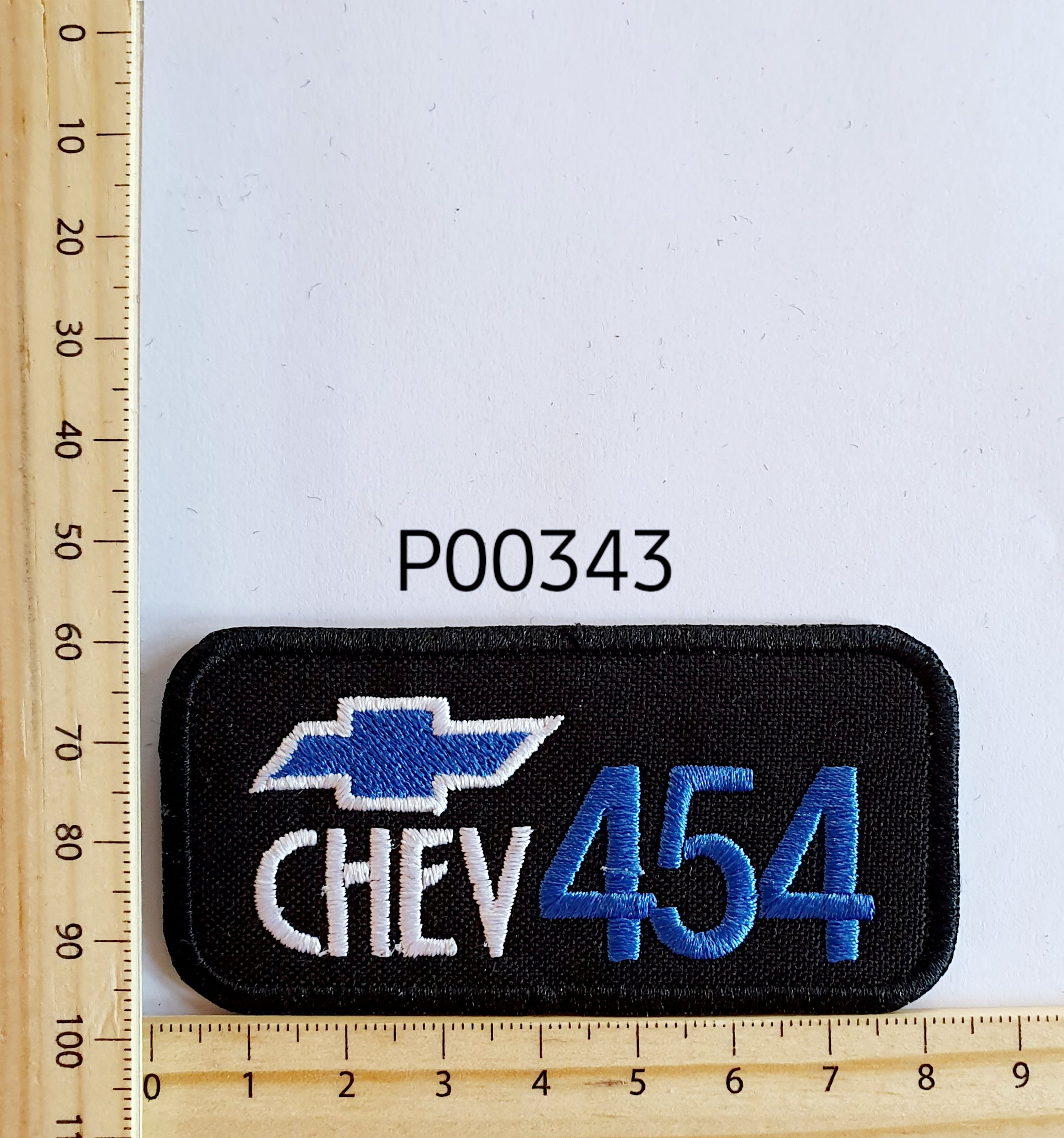 P00343 Chev 454 Iron On Cloth Patch