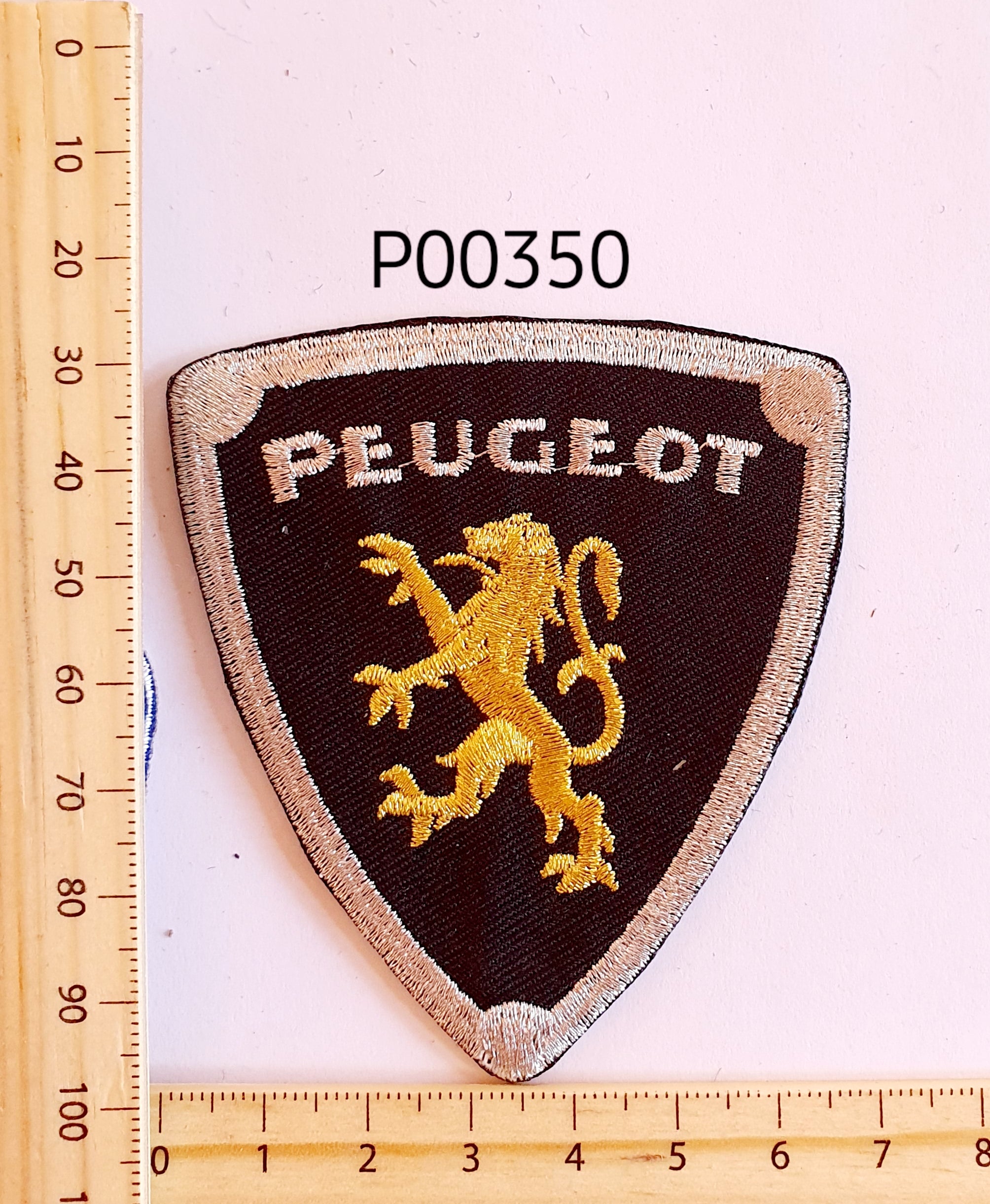 P00350 Peugeot Shield Iron On Cloth Patch