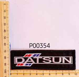 P00354 Datsun Rect Iron On Cloth Patch