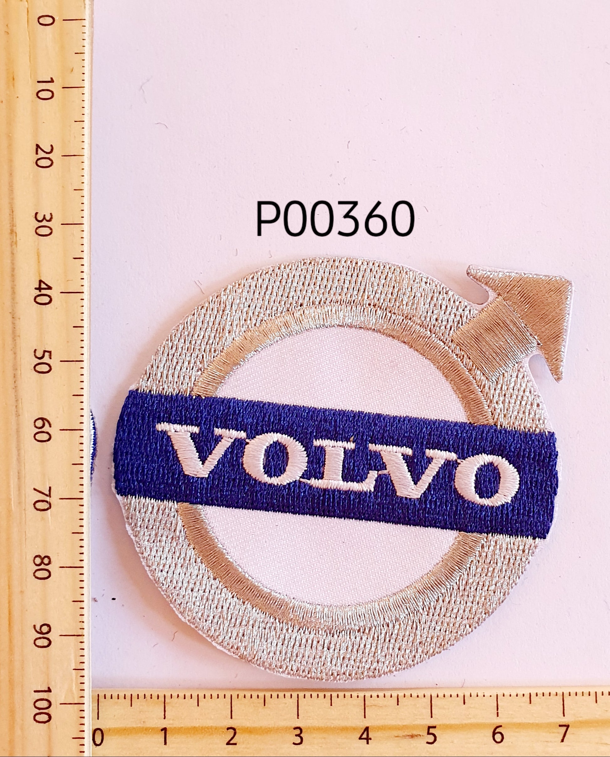 P00360 Volvo Iron On Cloth Patch