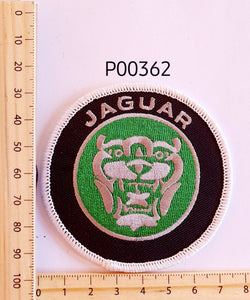 P00362 Jaguar Green Round Iron On Cloth Patch