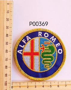 P00369 Alfa Romeo Iron On Cloth Patch