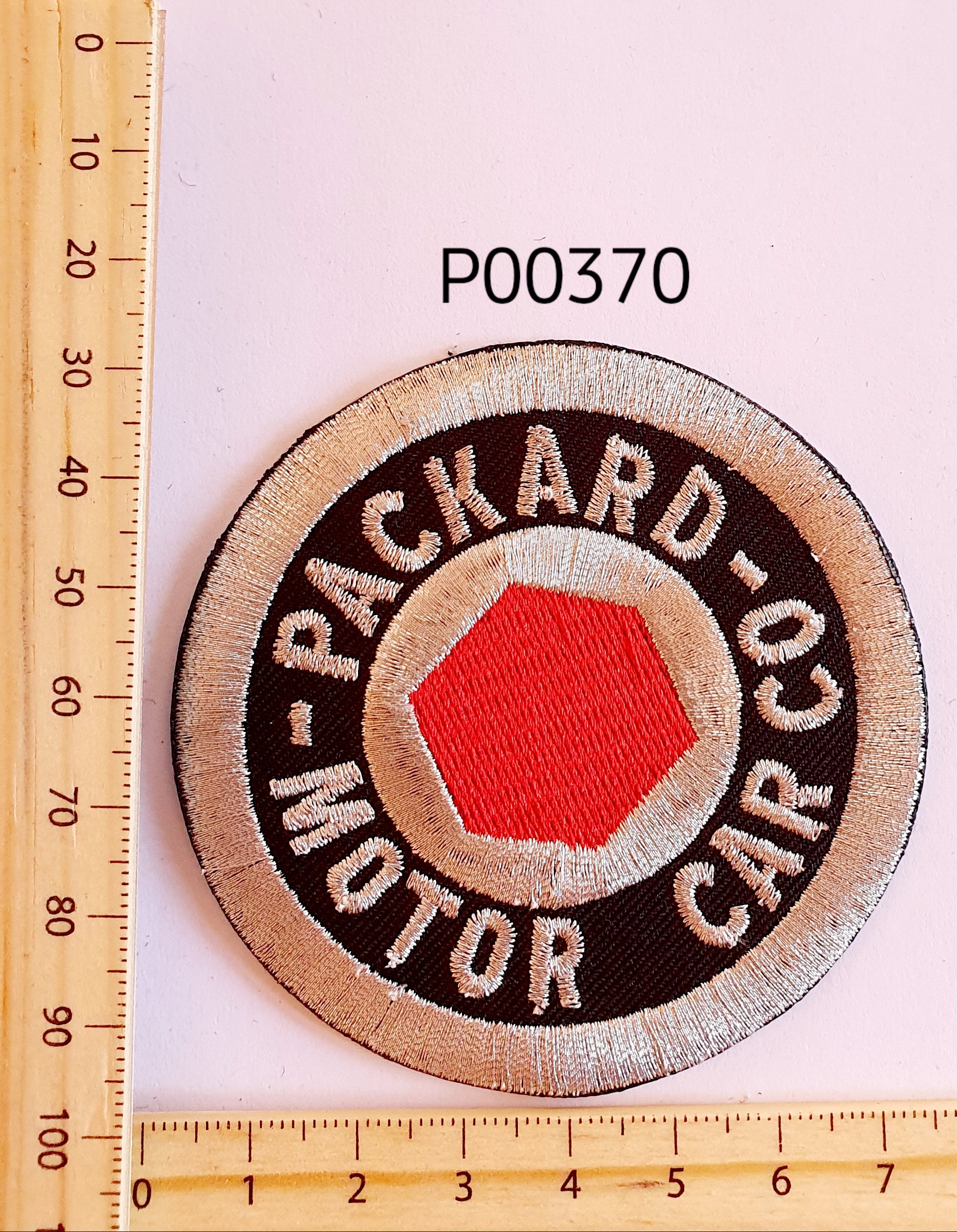 P00370 Packard Iron On Cloth Patch