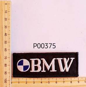 P00375 BMW Rectangle Iron On Cloth Patch
