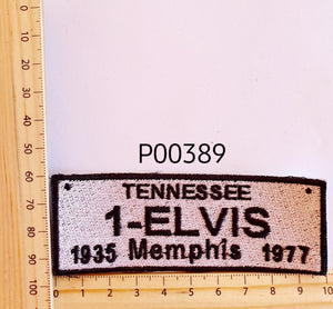 P00389 Elvis Number Plate Iron On Cloth Patch