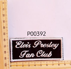 P00392 Elvis Fan Club Iron On Cloth Patch