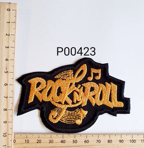 P00423 Rock N Roll Iron On Cloth Patch