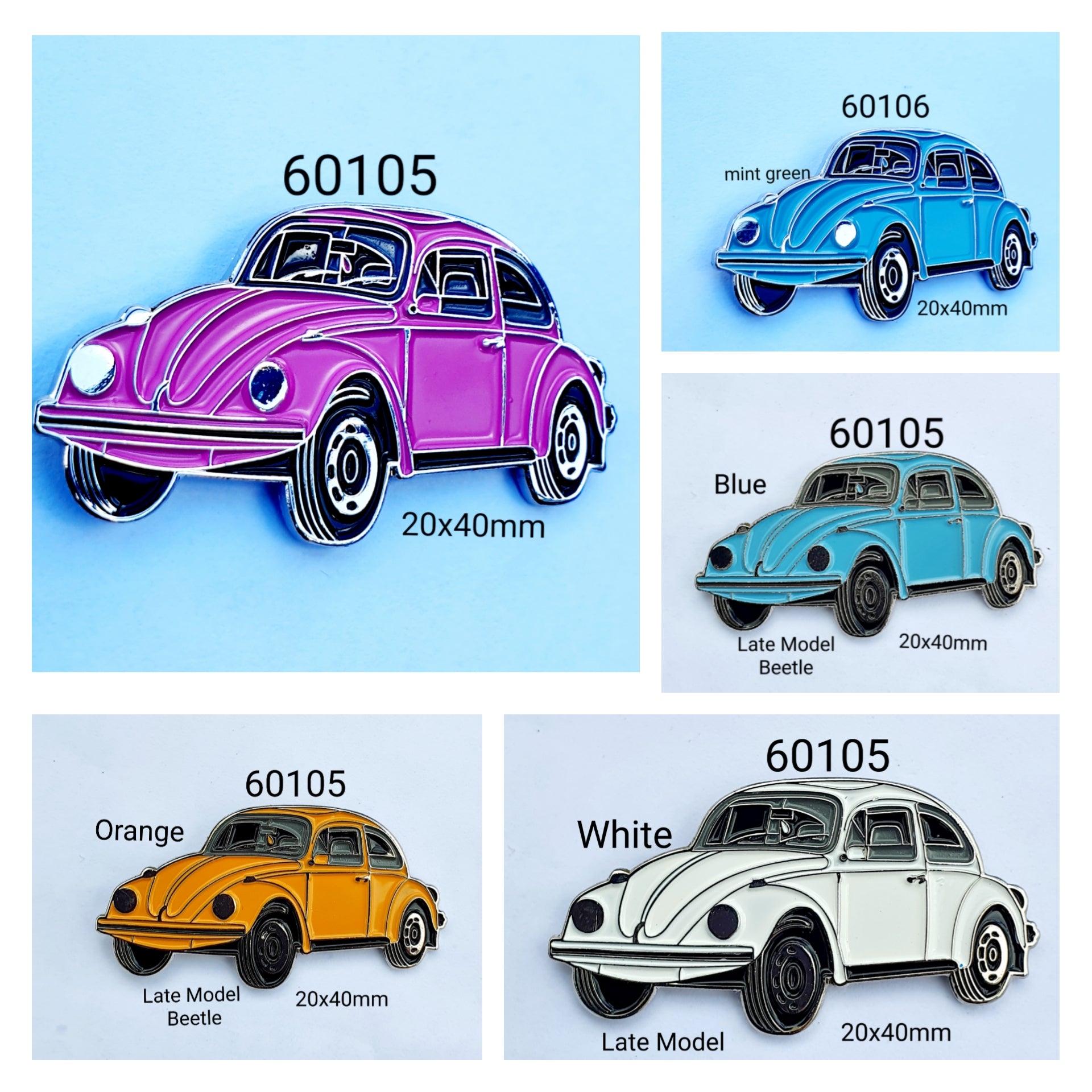 60105 VW Beetle Lapel Pin / Badge